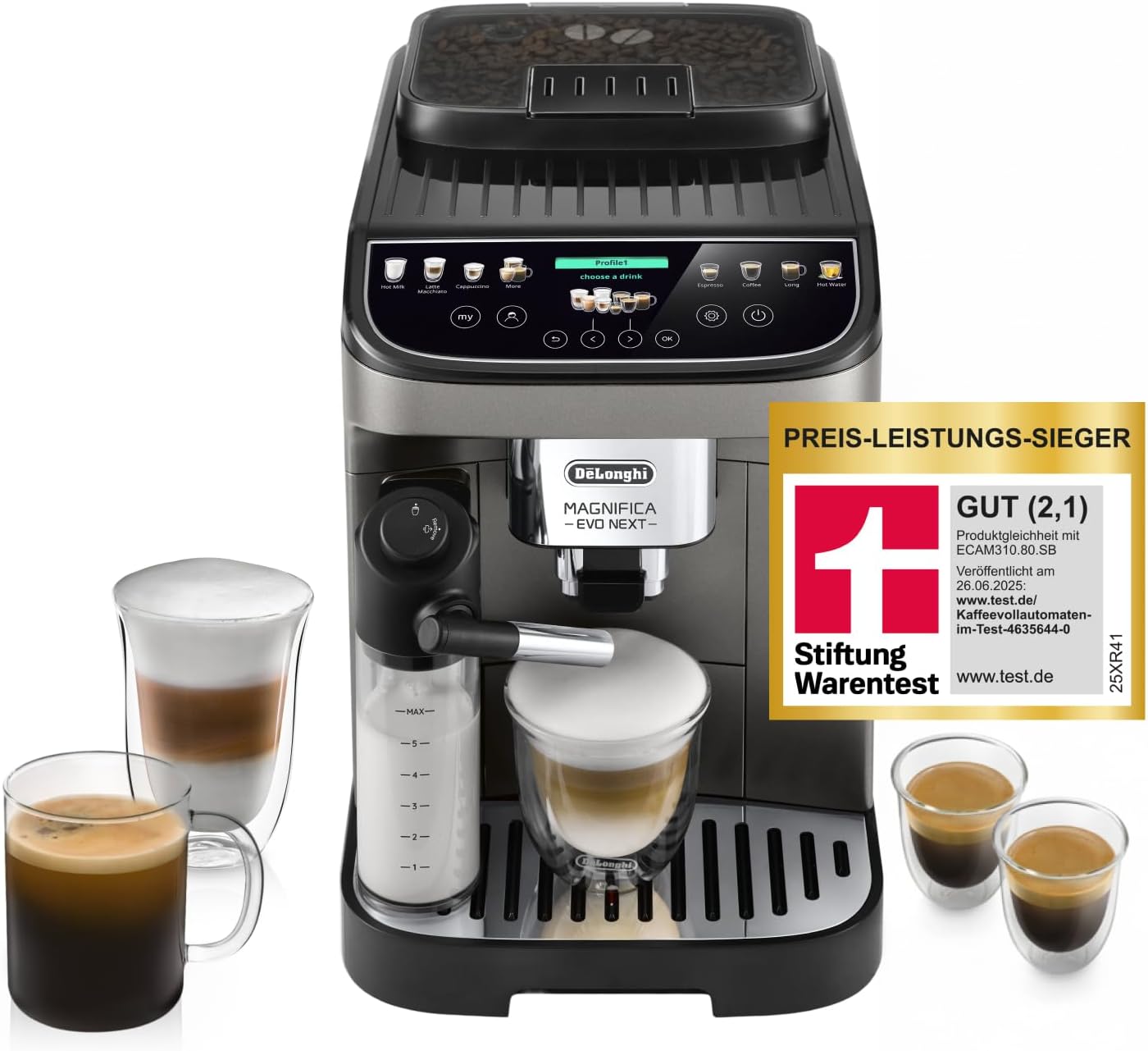 De’Longhi Magnifica Evo Next im Test: Note 2,3 aus 2 Tests